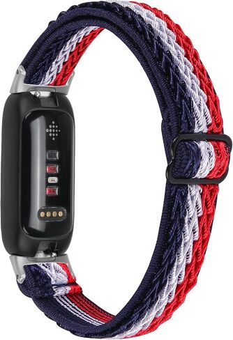 TenCloud 4 Pack Bands Compatible with Fitbit Inspire 3 Soft Adjustable Stretchy Elastic Nylon Sport Band for Women Men in Kuwait