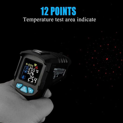 IR01A Digital Infrared Thermometer Temperature Sensor Hight Precision Colorful Display Adjustable Emissivity Thermometer(IR01C) in Kuwait