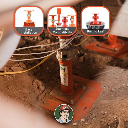 ملحق لوحة قاعدة شركة Ellis Manufacturing Company للشواطئ الخفيفة والثقيلة، مقبس صغير ومقبس لولبي، مسامير 5/16 بوصة، لمسة نهائية من مسحوق الطلاء، 12 بوصة in Kuwait