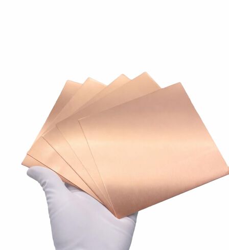 5 Pack 6"x6" C110 Copper Sheets (0.5mm) Thick,Double Side Protective Film | Copper Plates for DIY, Plate Mill, Electrical, Repair in Kuwait