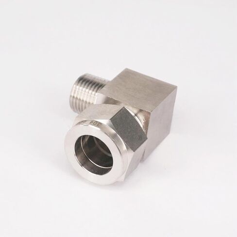 Fit Tube O/D 20mm -1/2" BSPT Elbow 304 Stainless Steel Ferrule Pneumatic Air Compression Fitting in Kuwait