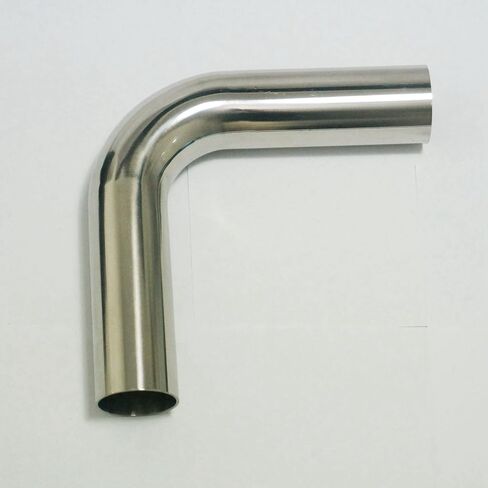 38mm 1.5" O/D 304 Stainless Steel Weld 90 Degree Elbow Tube Butt Pipe Fitting Straight pipe length 100mm in Saudi Arabia