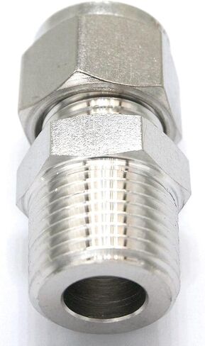 1/2" NPT Male -Fit Tube OD 1/2" Inch 304 Stainless Steel Sleeve Ferrule Pneumatic Connector Fitting in Kuwait