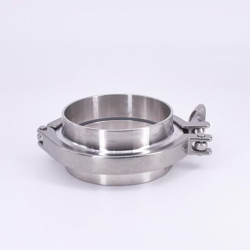 3.5 "ثلاثي المشبك x 89 مللي متر الأنابيب OD الفولاذ 2 قطعة حلقات اللحام SS304 + 1 قطعة SS304 المشبك + 1 قطعة طوقا السيليكون in Kuwait