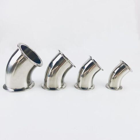 2.5 Inch 63mm (OD77.5mm) Stainless Tri Clamp 45 Degree Elbow in Saudi Arabia