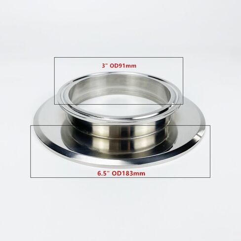 3'' OD91mm x 6.5'' OD183mm Short Type Tri Clamp Reducer, Steel 304 Connector in Saudi Arabia