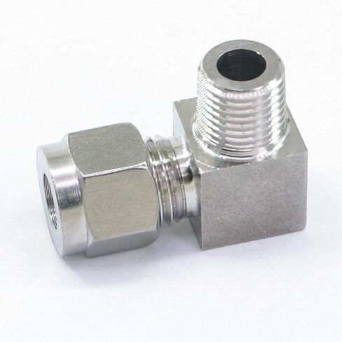 أنبوب مناسب O/D 8 مم -1/4 "BSPT الكوع 304 حلقة من الفولاذ المقاوم للصدأ تركيب ضغط الهواء الهوائي in Kuwait