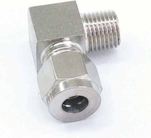 أنبوب مناسب O/D 8 مم -1/4 "BSPT الكوع 304 حلقة من الفولاذ المقاوم للصدأ تركيب ضغط الهواء الهوائي in Kuwait