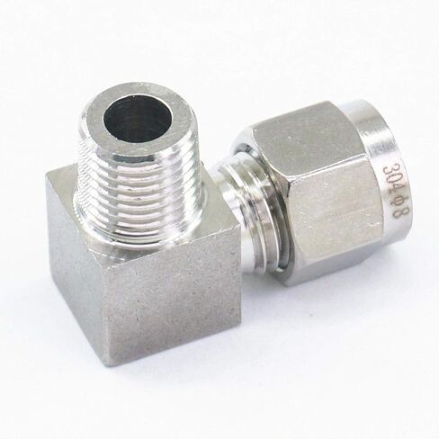 أنبوب مناسب O/D 8 مم -1/4 "BSPT الكوع 304 حلقة من الفولاذ المقاوم للصدأ تركيب ضغط الهواء الهوائي in Kuwait