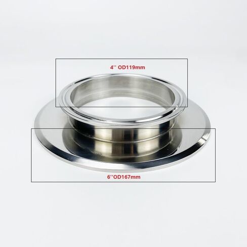 4'' OD119mm x 6'' OD167mm Short Type Tri Clamp Reducer, Steel 304 Connector in Saudi Arabia