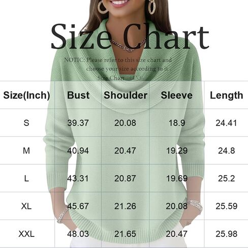 Summer Shirts for Women, Cowl Neck Long Sleeved Tops Spring Casual Solid Color Pullover, S-2XL in Kuwait