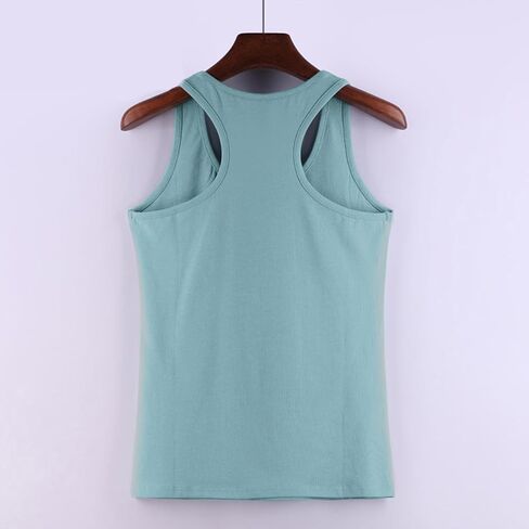 Girls Stretchy Racerback Tanks Women Scoop Neck Fitted Tank Tops Workout Yoga Shirts Sleeveless Summer Slim Cami Tees in Kuwait