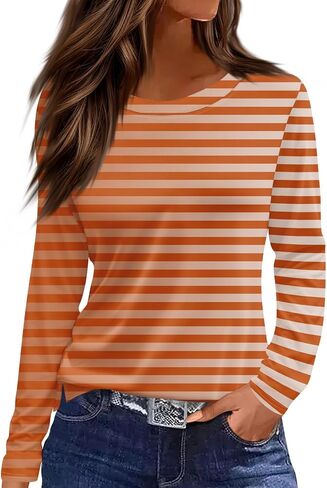 Women's Summer Tops, Long Sleeve Asymmetrical Neck Shirts Loose Fit Casual Basic Blouse, S-3XL in Kuwait