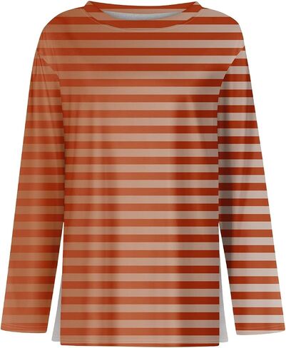 Women's Summer Tops, Long Sleeve Asymmetrical Neck Shirts Loose Fit Casual Basic Blouse, S-3XL in Kuwait
