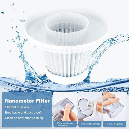 2 PCS Replacement Filters for Absob AB-101 Series Cordless Handheld Vacuum Cleaner, Removable and Hand-washable Filter Accessories in Kuwait