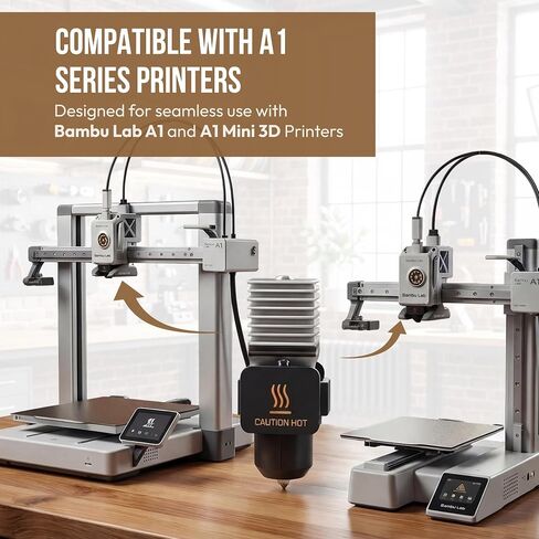 فوهة Hotend صغيرة A1/A1 لمختبر Bambu - مجموعة Hotend من الفولاذ المقوى 0.4 مم متوافقة مع أجزاء ملحقات الطابعة ثلاثية الأبعاد من سلسلة Bambu Labs A1 - طارد ذو طرف ساخن من الفولاذ المقاوم للصدأ بدرجة حرارة عالية in Kuwait