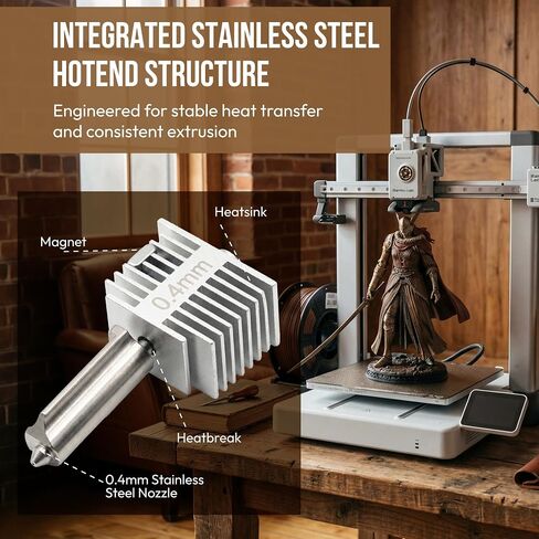 فوهة Hotend صغيرة A1/A1 لمختبر Bambu - مجموعة Hotend من الفولاذ المقوى 0.4 مم متوافقة مع أجزاء ملحقات الطابعة ثلاثية الأبعاد من سلسلة Bambu Labs A1 - طارد ذو طرف ساخن من الفولاذ المقاوم للصدأ بدرجة حرارة عالية in Kuwait