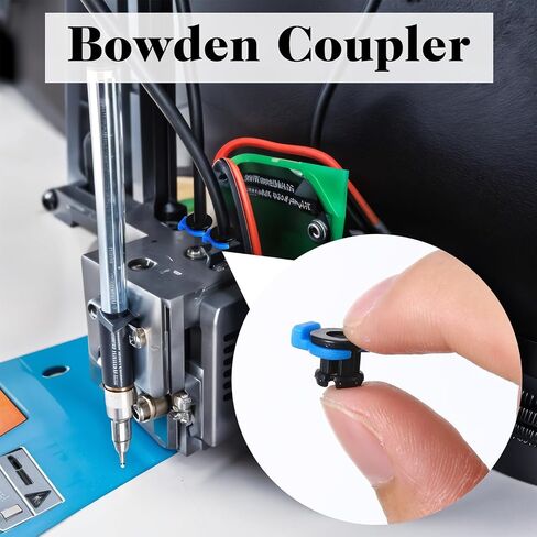 20 Piece Bowden Tube Coupler Set 1.75mm Bowden Tube Clips Bowden-Coupler Collet Clamp Clip Od 4mm 3D Printer Parts Accessories for 3D Printer in Kuwait