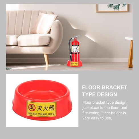 Luxshiny Fire Extinguisher Stand Floor Bracket Plastic Base for Extinguishers Easy Installation Portable Holder for Home Office Safety in Kuwait
