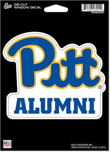 Rico Industries NCAA Pitt Panthers Alumni 5" x 7" Vinyl Die-Cut Decal - Car/Truck/Home Accessory in Kuwait