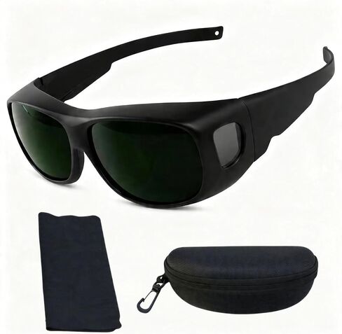 VitalDefend Welding Glasses Shade 5: Wrap-Around Safety Goggles with UV/IR Protection, Anti-Scratch Lens, ANSI Z87.1 Certified for Torching, Brazing & Plasma Cutting, Fit Over Prescription Glasses in Kuwait