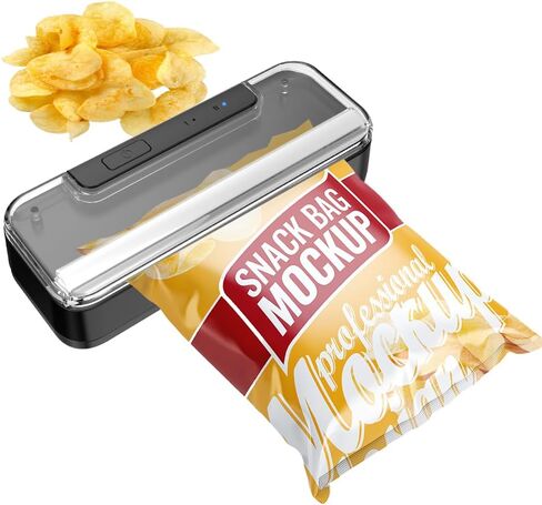 DIUDIUCAT Commercial Mini Bag Sealer with Cutter & Magnet, 3000mAh Rechargeable Handheld Heat Sealer, 2-Level Portable Food Bag Sealer for Plastic, Snack, Kitchen & Small Business Use in Kuwait