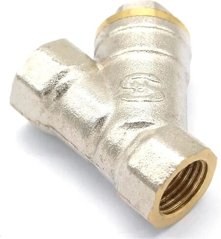 1/4 "BSPP أنثى النيكل مطلي النحاس Y مصفاة صمام مرشح غسالة الضغط مكيف الهواء النفاث in Kuwait