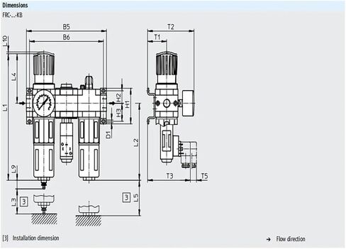 منظم فلتر بيجميني FRC-1/4-D-5M-MIDI 186499 3/8 1/2 3/4 صرف آلي/يدوي ومقياس ضغط Mpa 0.5-12bar(FRC1-2D-5M-MIDI-MPA) in Kuwait