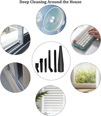 6 Pcs Micro Wet Dry vacuum attachment kit, Mini Cleaning Kit for Home, Office, Vehicle in Kuwait