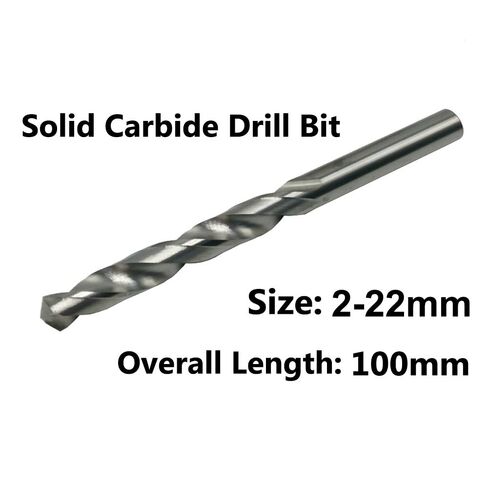 1Pcs 2mm-22mmx100mm Solid Carbide Drill Bits Set, Bright Round Shank, Spiral Flute Twist Drill Bit for Metal(8mm) in Kuwait