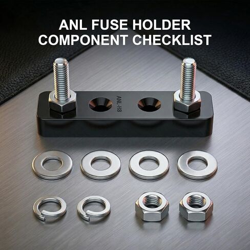 Industrial 800A ANL Fuse Block, Open Air Heavy Duty Fuse Holder | 48V DC Rated, Bakelite Base 304 Stainless Steel Hardware, for Marine RV Solar in Kuwait