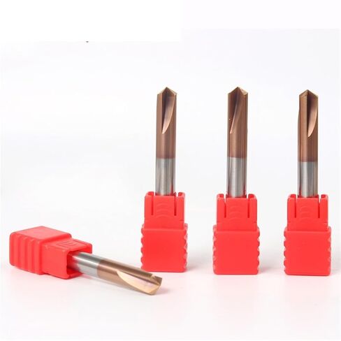 CNC التنغستن كربيد الصلبة مثقاب الحفر HRC55 الشطب طحن القاطع للصلب، 60 90 120 درجة مطحنة نهاية الأزيز 1 قطعة (10 مم (90 درجة)) in Kuwait