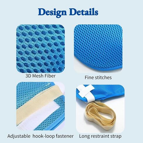 Dementia Restraint Gloves 2 Pack, Safety Control Anti Scratch Mitts Elderly Alzheimer's Safety Products Helpful to both Wearer and Caregivers (Regular) in Saudi Arabia