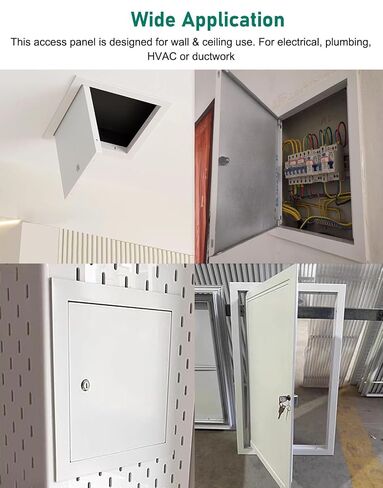 Lockable Ceiling Access Panel 12x28in for Drywall, Attic Inspection Hatch, Easy Access for Cables & Plumbing, Durable Service Door, Fits 10-30in Openings. in Kuwait