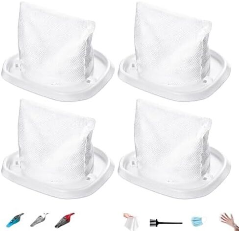 فلتر HNVCF10 للمكانس الكهربائية اليدوية Dustbuster من بلاك اند ديكر HNVC215B10، HNVC115B22، HNVC215BW52، HNVC115J06 - بديل قابل للغسل - 4 عبوات in Kuwait