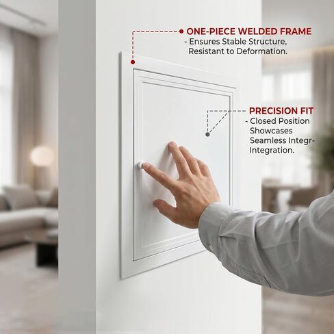 Access Door, Wall Access Panel Aluminum Alloy Square Panel with Pull Handle Waterproof & Rustproof Door for Plumbing/Ceiling/Networks, 16X16in. in Kuwait