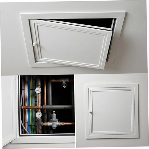 Access Door, Wall Access Panel Aluminum Alloy Square Panel with Pull Handle Waterproof & Rustproof Door for Plumbing/Ceiling/Networks, 16X16in. in Kuwait