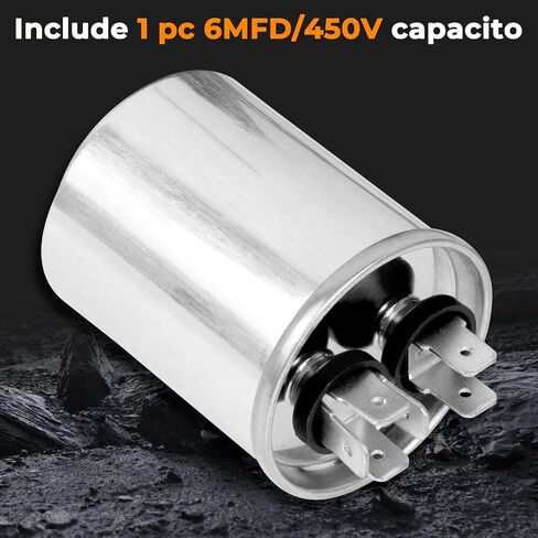 فرن محرك منفاخ مع مكثف 5KCP39GG-Z183S 1/3 HP 115V متوافق مع الناقل، مناسب لمحرك مكيف التيار المتردد Bryant Payne HC41AE117 (HVAC 60 هرتز 1075 دورة في الدقيقة 4 سرعات) in Kuwait