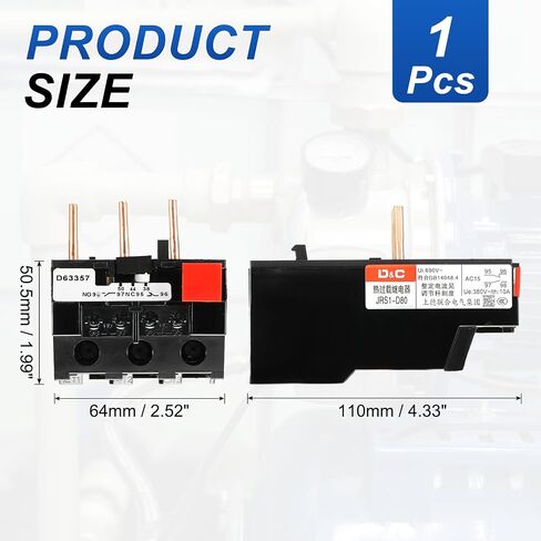 مرحل كهربائي حراري للحمل الزائد من MECCANIXITY AC220V/380V، 30-40A قابل للتعديل لحماية المحرك من انقطاع الطور وتعويض درجة الحرارة للمعدات الصناعية in Kuwait