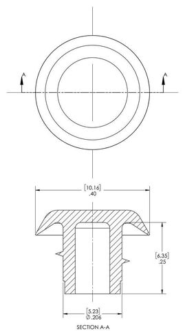 سلسلة Caplugs PIP-1/4 PIP، قابس بلاستيكي يعمل بالدفع، LD-PE، ليناسب مقاس خيط SAE 1/4"، سهل التركيب والإزالة، منع التسرب، ختم محكم، أسود، عبوة من 1000 قطعة (99191738) in Kuwait