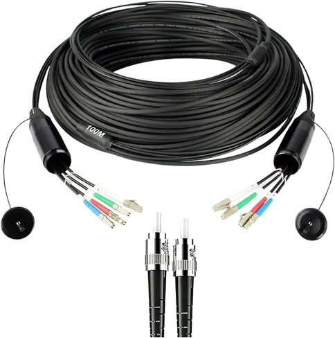 OM2 Multi-Mode TPU Optical Fiber Jumper 2/4/6/8/12 core LC/SC/FC/ST(ST-ST 4 core 150m) in Saudi Arabia