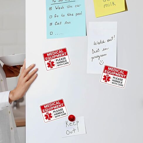 (4pcs) Medical Equipment Please Handle with Care Sticker Pack for Hospitals Clinics EMTs Nurses First Responders Ambulance Healthcare Vinyl Decals Waterproof Durable Safety in Kuwait