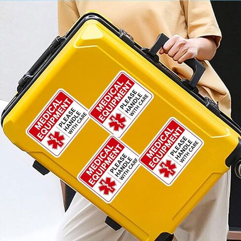 (4pcs) Medical Equipment Please Handle with Care Sticker Pack for Hospitals Clinics EMTs Nurses First Responders Ambulance Healthcare Vinyl Decals Waterproof Durable Safety in Kuwait