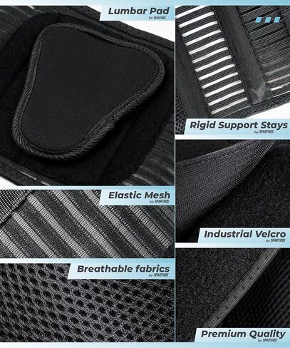 Sparthos Back Support Belt [Size X-Small] x Ice Packs for Injuries [Size XL] in Kuwait