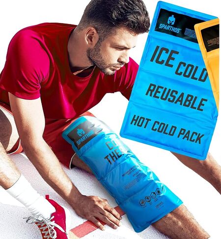 Sparthos Back Support Belt [Size X-Small] x Ice Packs for Injuries [Size XL] in Kuwait