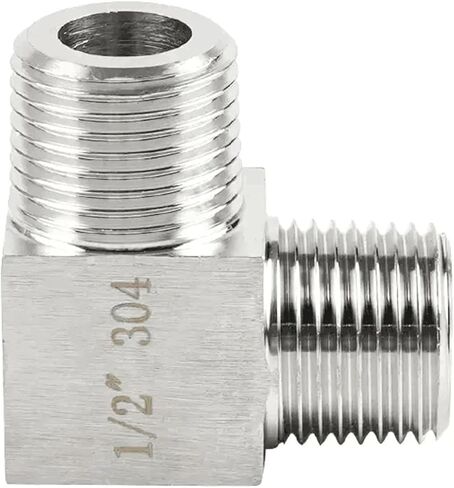 M8 M10 M12 M14 M16 M18 M20 Metric BSPP Male Thread Stainless Steel Elbow High Pressure Pipe Fitting Connector Coupler(M16x1.5 to M16x1.5) in Kuwait