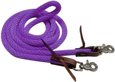 Showman 8' Nylon Braided Colored Derby Barrel Racing Roping Reins (Purple) in Kuwait