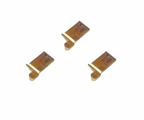 THINBIT 3 Pack MGTI063D2RFRC 0.063" Width, 0.063" Depth, TiN Coated Carbide, Full Radius, Grooving Insert for Steel, Cast Iron and Stainless Steel with Interrupted Cuts in Kuwait