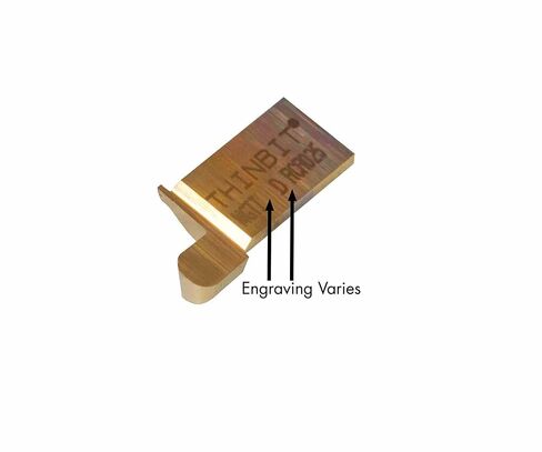 THINBIT 3 Pack MGTI063D2RFRC 0.063" Width, 0.063" Depth, TiN Coated Carbide, Full Radius, Grooving Insert for Steel, Cast Iron and Stainless Steel with Interrupted Cuts in Kuwait