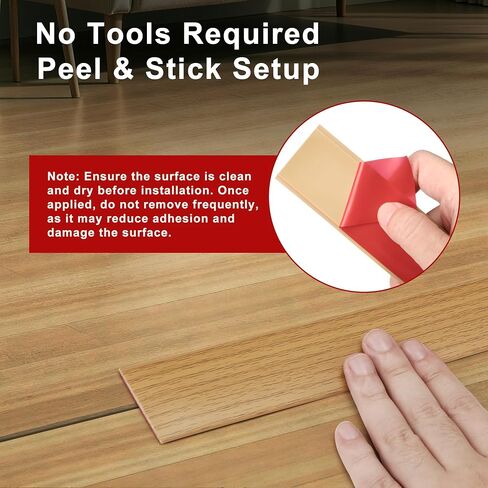 Floor Transition Strip for Doorways, 2" Wide Floor Gap Cover Strips | Gray Oak Self-Adhesive Covers Gaps, Flexible Vinyl Threshold Strip, Flat Divider Transitions Between Tile, Wood, Carpet in Kuwait
